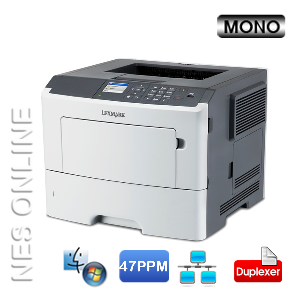 Lexmark MS610dn Mono Laser Network Printer+Duplexer 47PPM/1200dpi [P/N:35S0415]